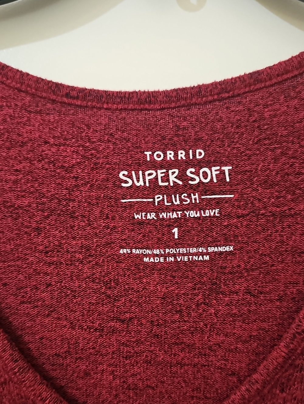 Torrid Red V-Neck Top - Picture 2 of 4